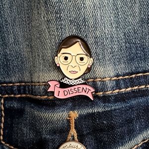 2/$20 RBG Dissent Enamel Pin. Ruth Bader Ginsburg.